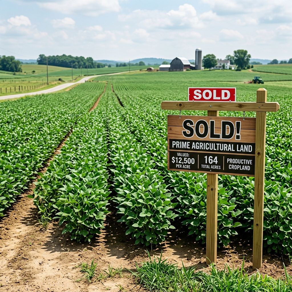 Land value per acre calculation with real estate appraisal factors