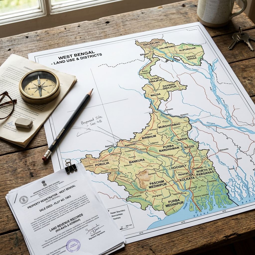 Land area calculation guide for West Bengal including Katha and Bigha