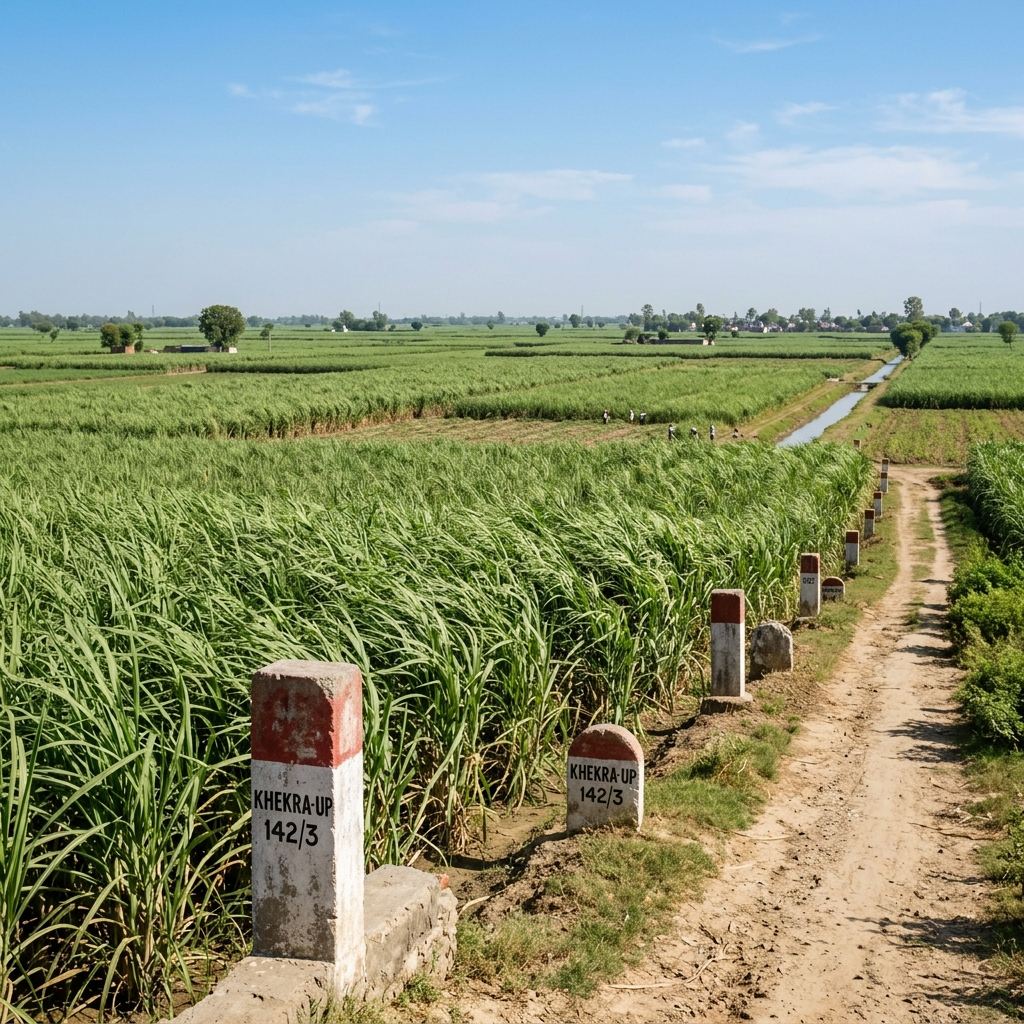 Bigha Biswa land measurement in Uttar Pradesh with traditional units conversion chart