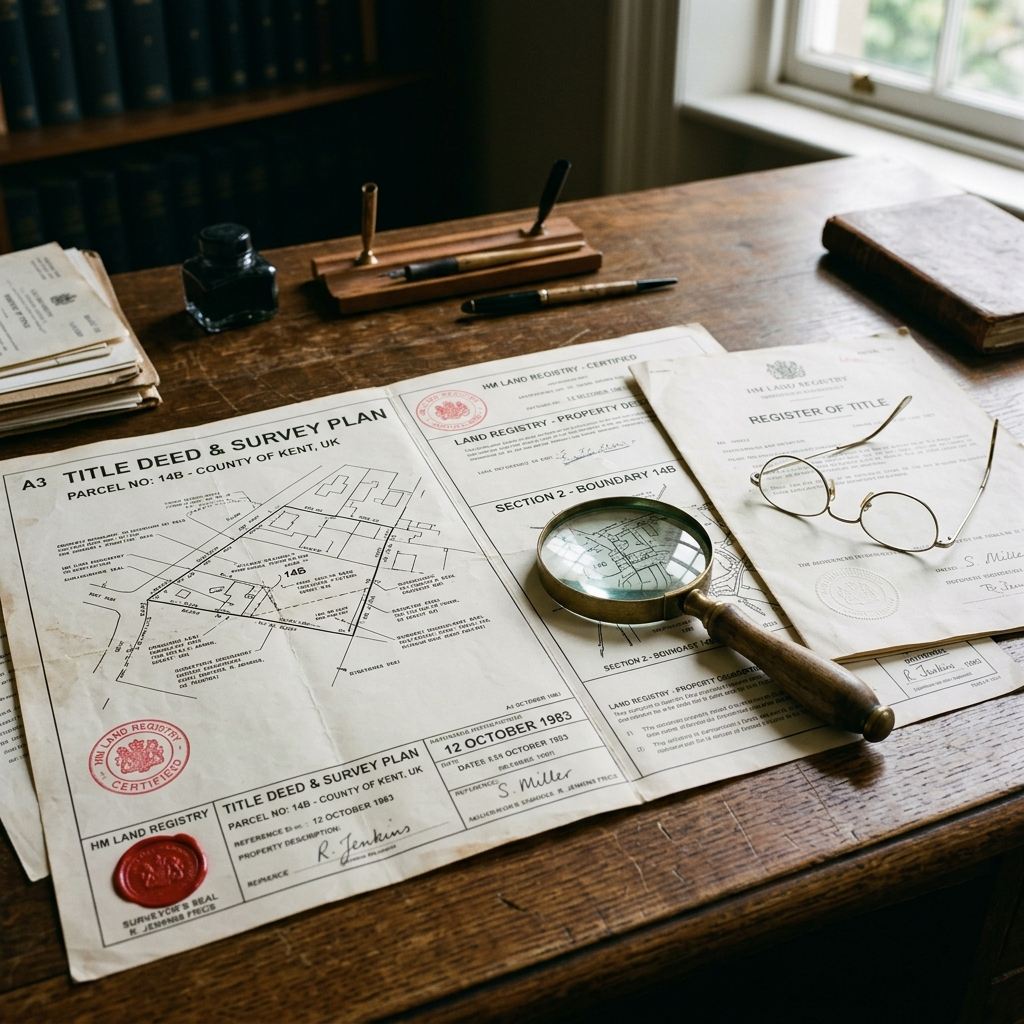 Land Measurement Documents Verification Process - Checking property documents and survey maps